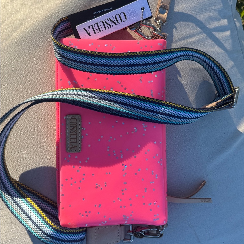 Consuela Pink Glitter Wristlet